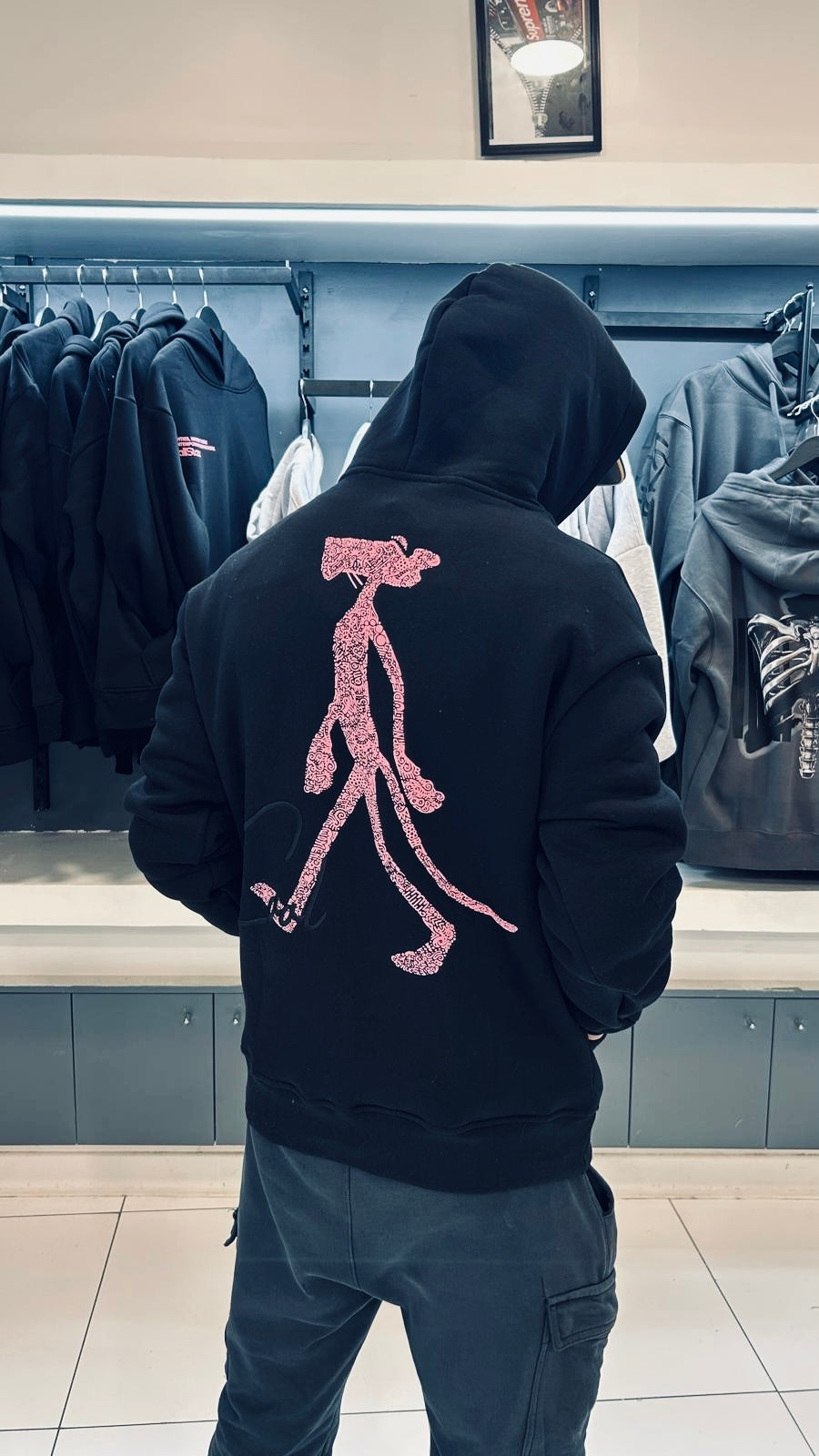 Sweat panthère rose