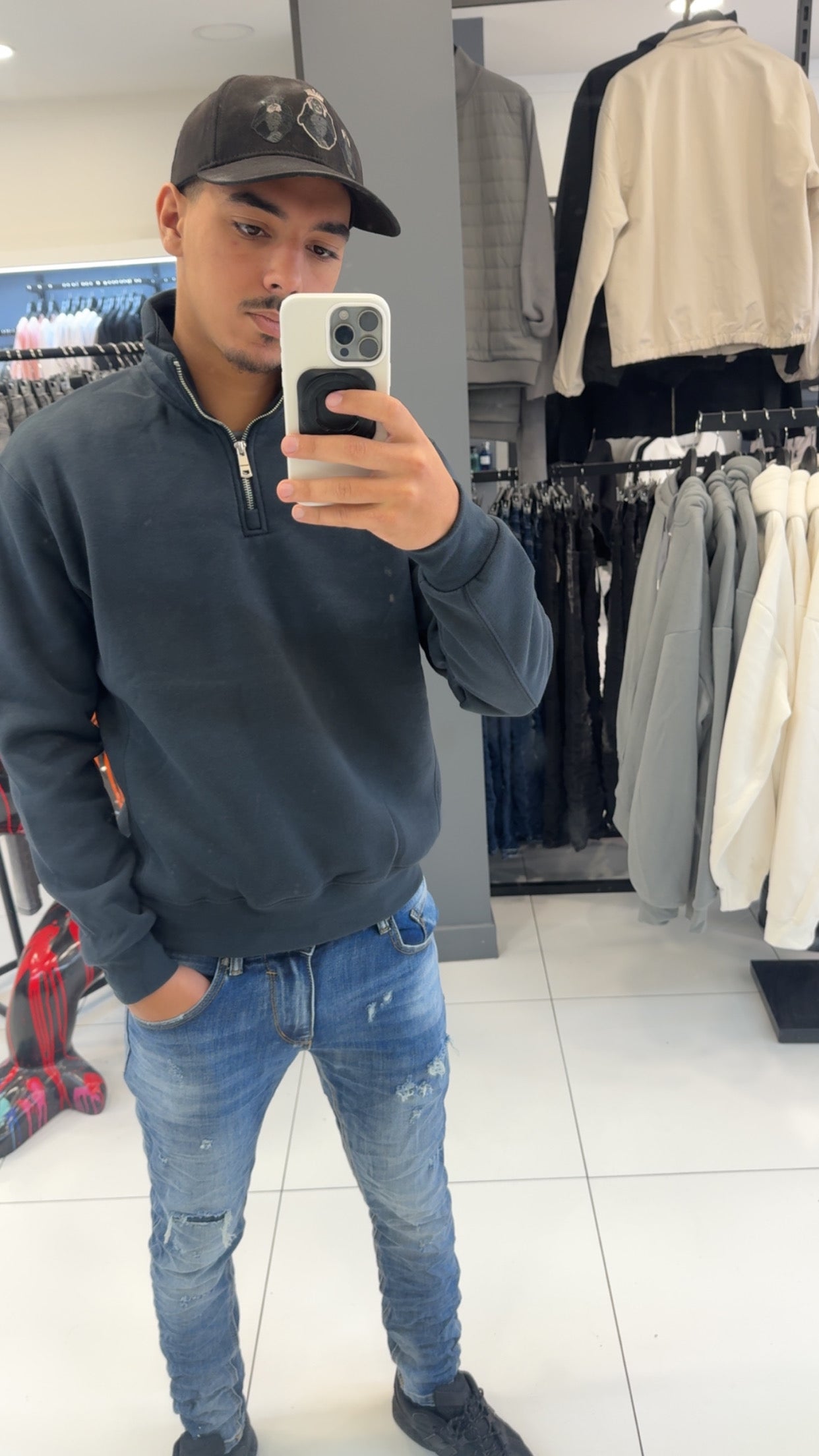 sweat demi zip