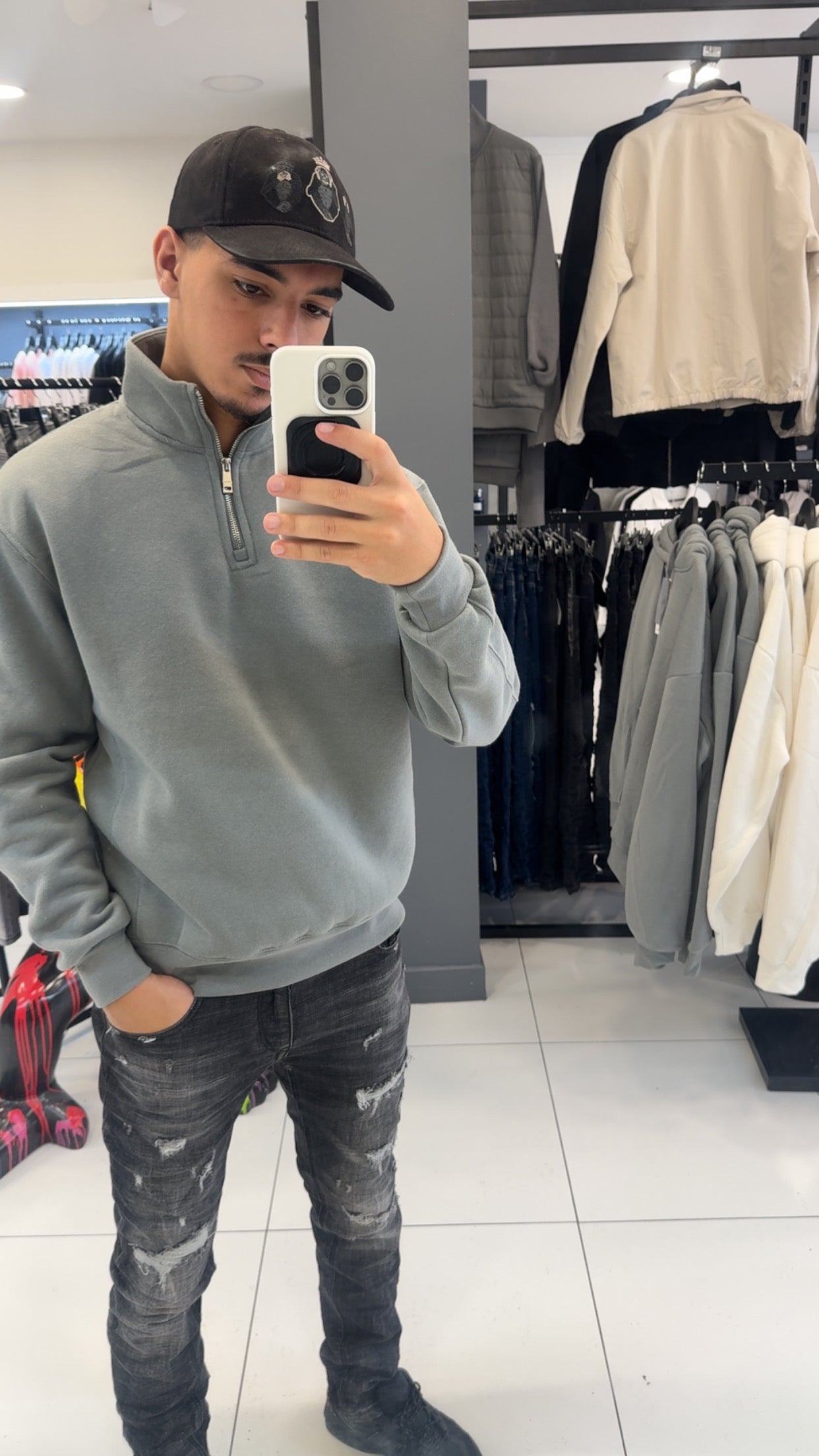 sweat demi zip