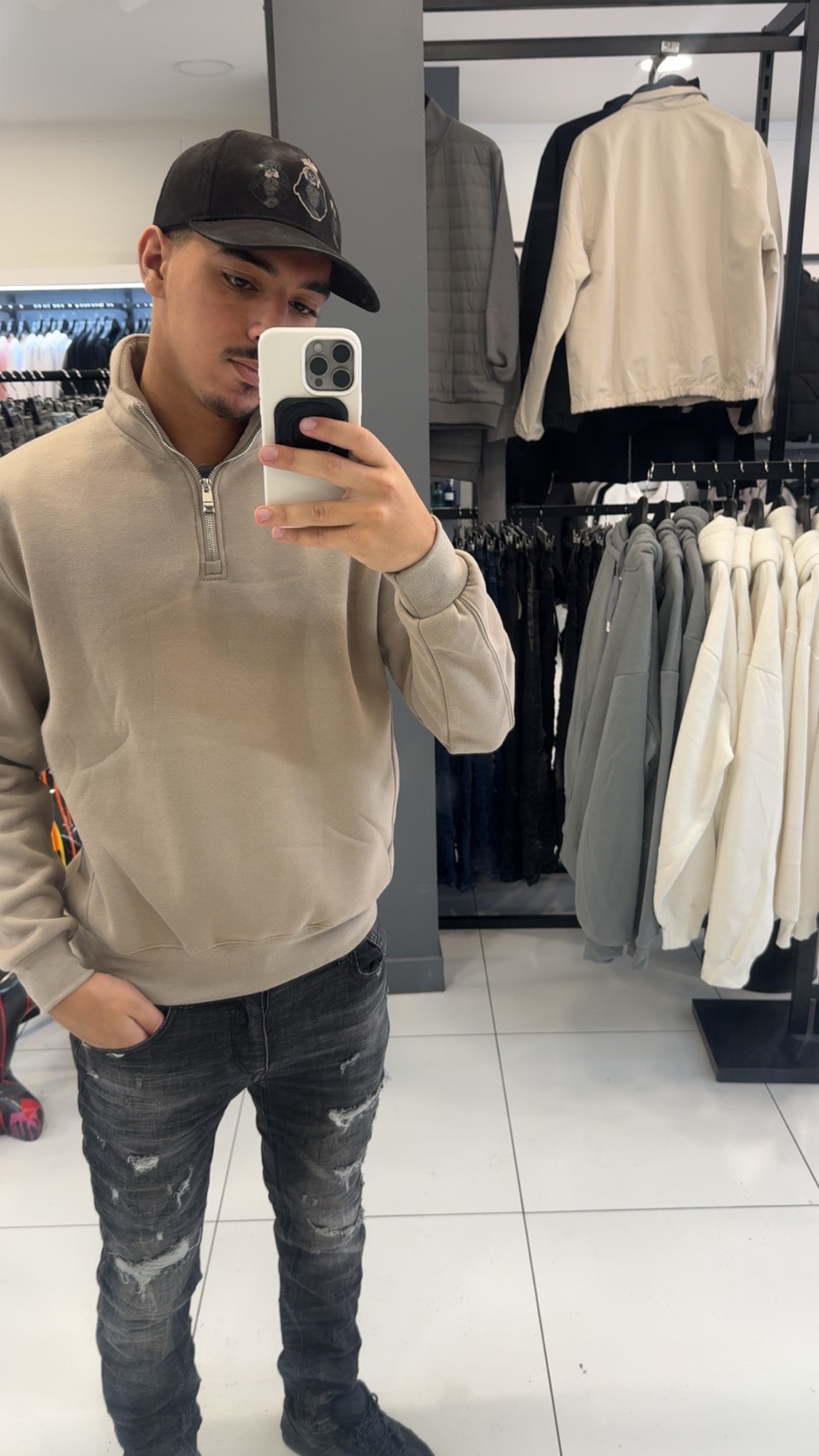sweat demi zip